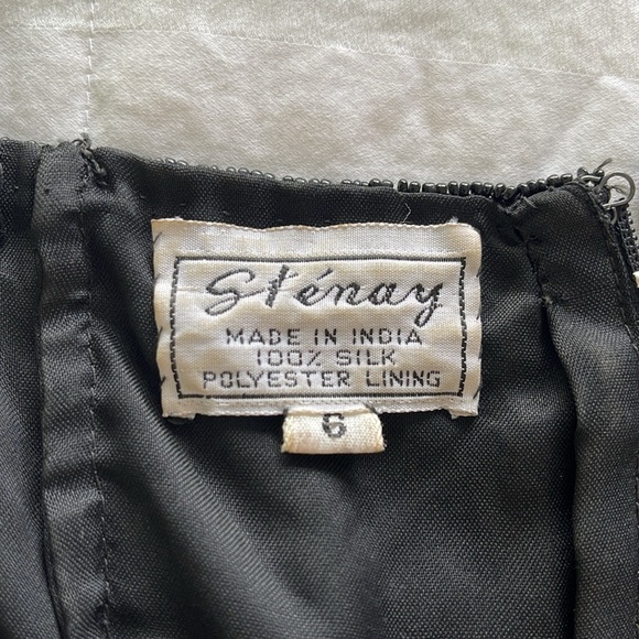 Vintage 90s/80s Sténay Handbeaded Silk Party Dress - Picture 8 of 8